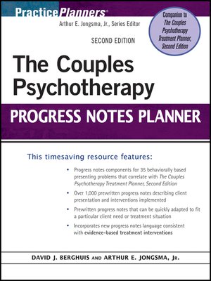 cover image of The Couples Psychotherapy Progress Notes Planner